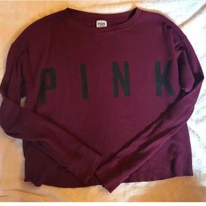 Pink maroon crew neck